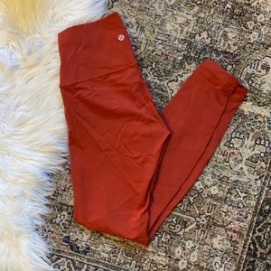 Lululemon Fire Red Leggings, 6